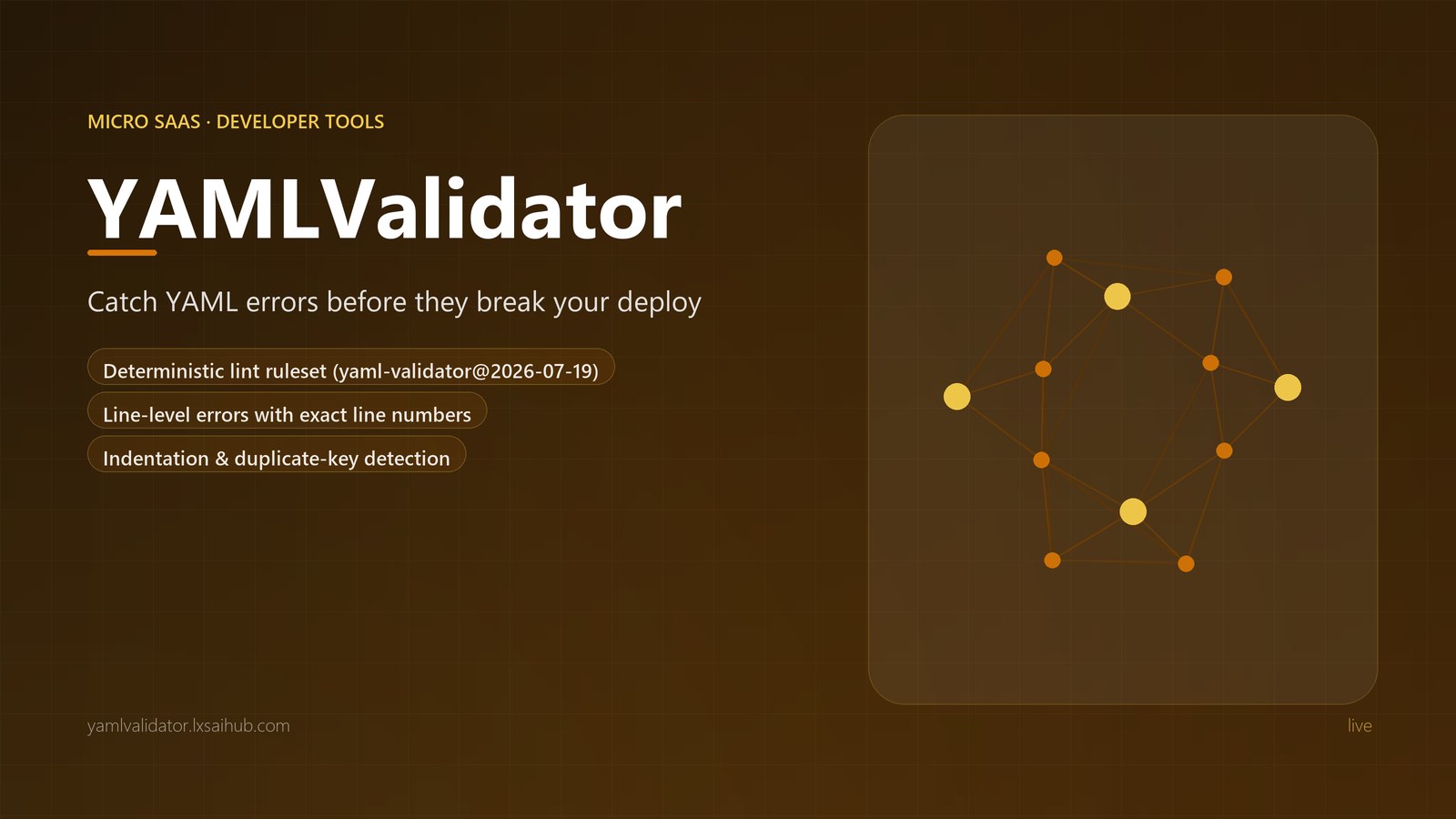 YAMLValidator feature overview